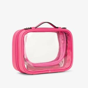 Calpak Pink Small Clear Cosmetic Organizer